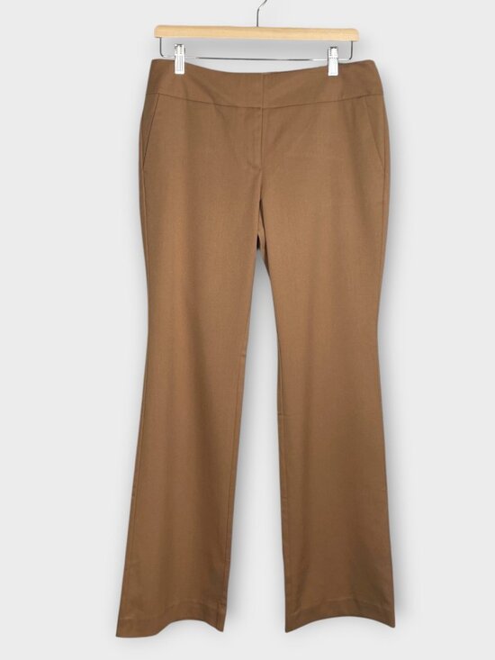 Ann Taylor Pants - Ann Taylor NWT $89 Signature Straight Trouser Pants Sz 8 Tan 90s Minimalist